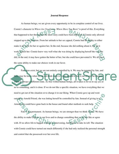 Were Are You Going, Where Have You Been