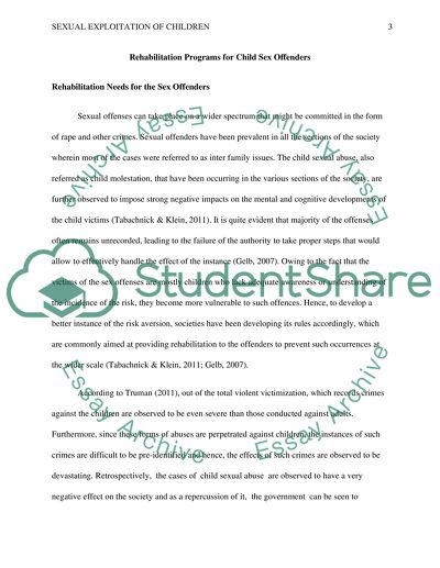 Sexual Exploitation of Children