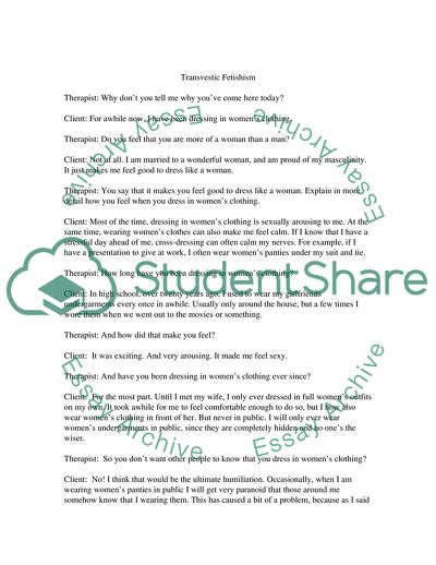 Fetishism, Transvestic Fetishism, Pedophilia, Exhibitionism, Sexual Sadism, and Masochism