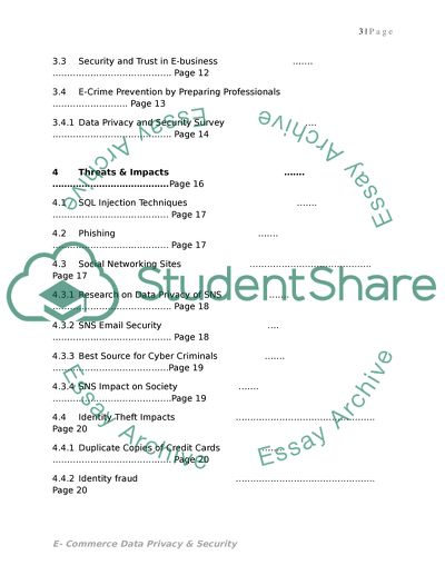Security and Trust in E-business