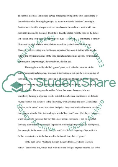 Resonance of Poetry in Born to Die by Lana Del Rey