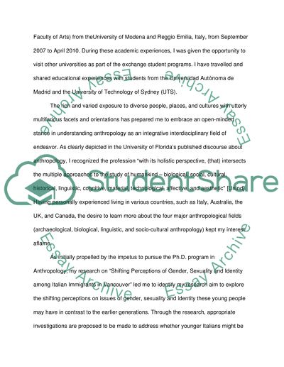 Gender and Sexualiy in Italian Community of Vancouver