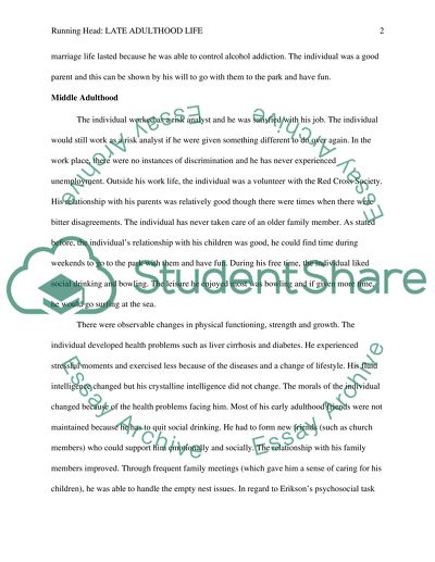 adulthood and old age late adulthood cognitive development essay