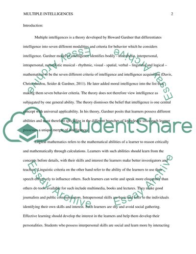 What is Multiple Intelligence