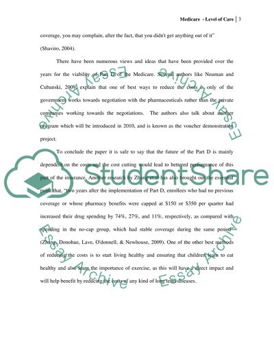 U03d1 Medicare Level of Care