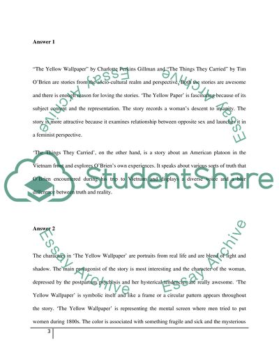 The Yellow Wallpaper by Charlotte Perkins Gillman