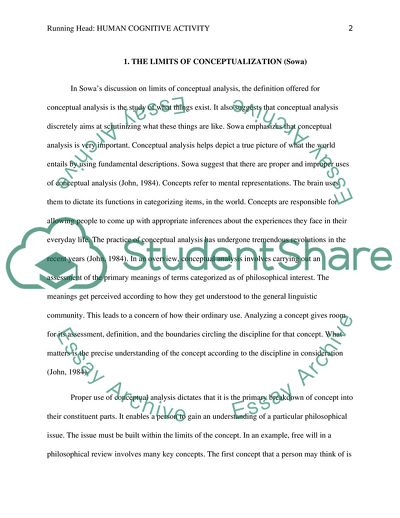 Conceptual Analysis as a Human Cognitive Activity
