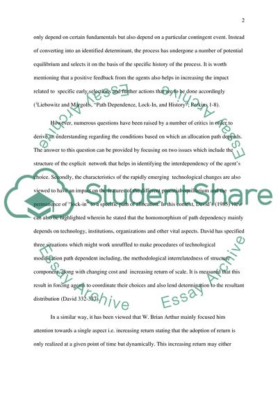 Network Effects and Path Dependence