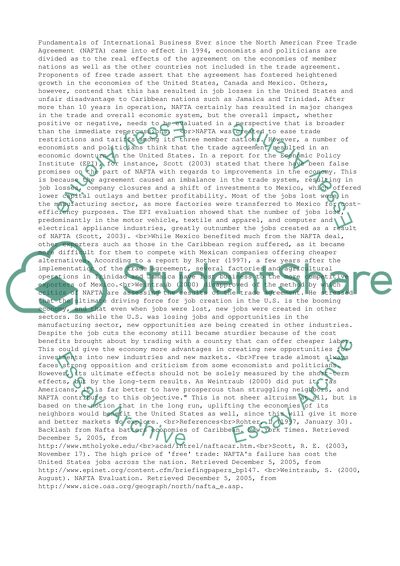 Fundamentals of International Business