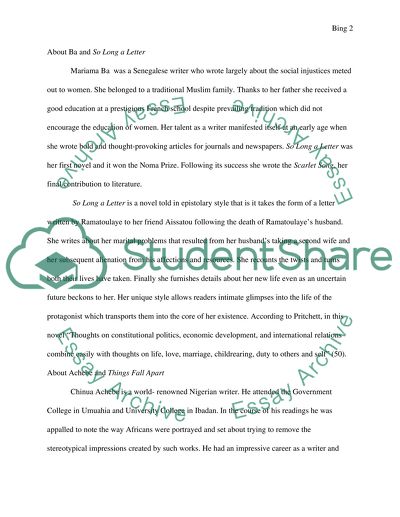 Ba and Achebe - Comparative Analysis