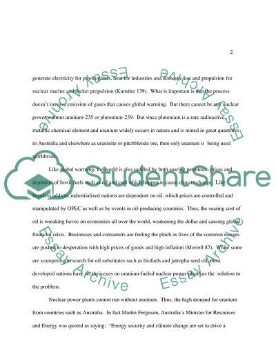 Uranium Export of Australia
