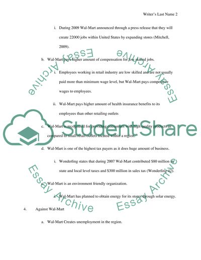 Position Statements (Outline)