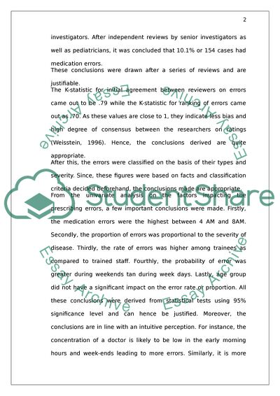 Analysis of Research Report Results