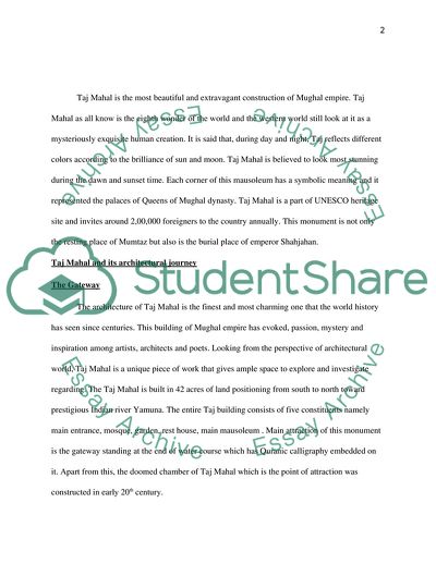 The Architecture of the Taj Mahal