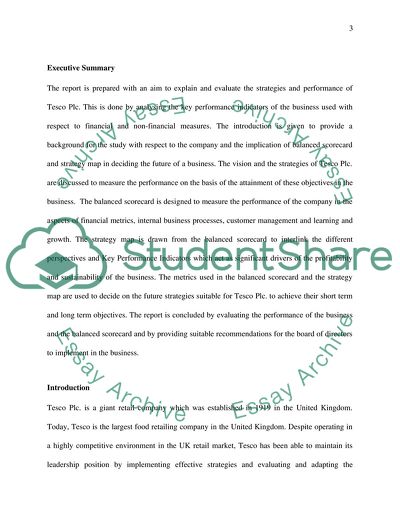 The Performance of the Business of Tesco Plc