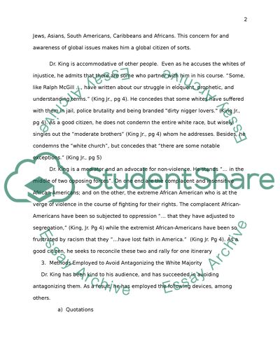 An Analysis of Letter from Birmingham by Dr. King