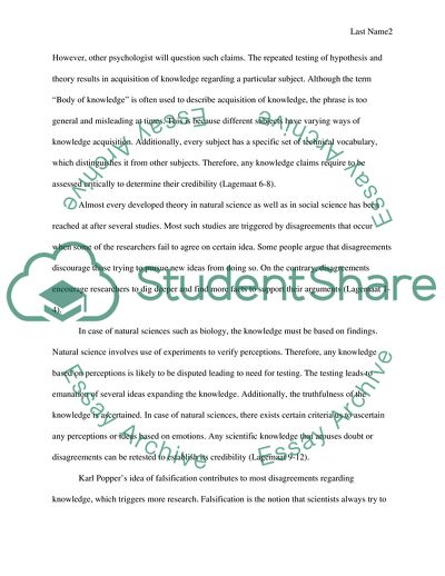 Pursuit of Knowledge in the Natural and Human Sciences