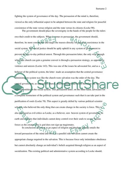 Questioning the Claims of Locke