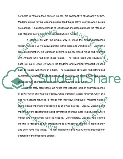 Black Girl by Sembene Ousman