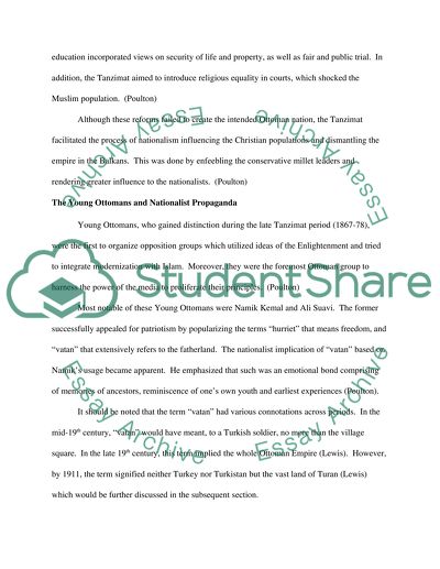 National Consciousness in the Late Ottoman Period