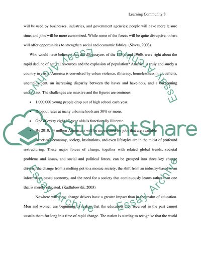 Establishing a Learning Community