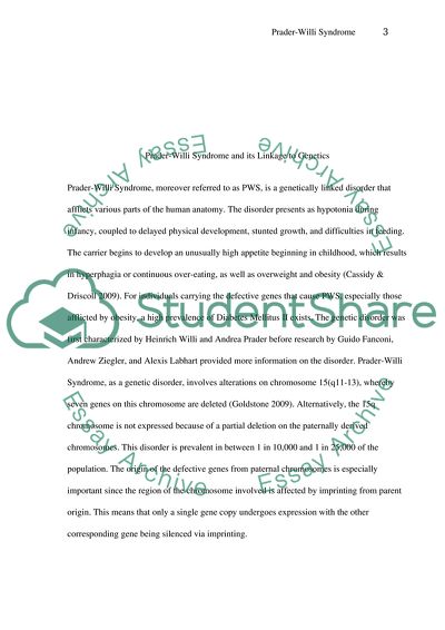 Prader-Willi Syndrome and its Linkage to Genetics
