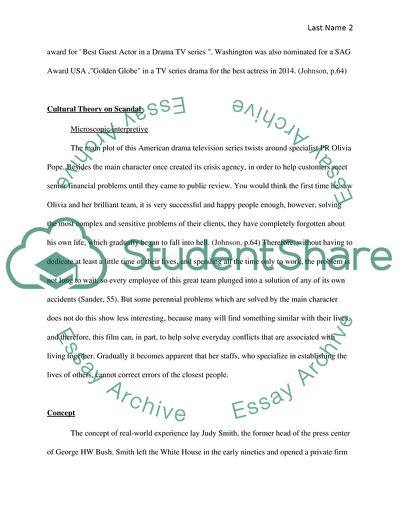 Scandal as an American Drama Television Series