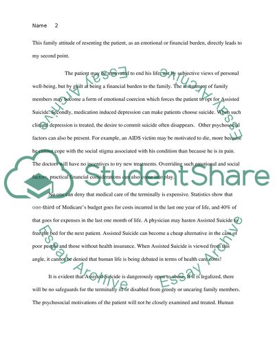 The perils of assisted suicide