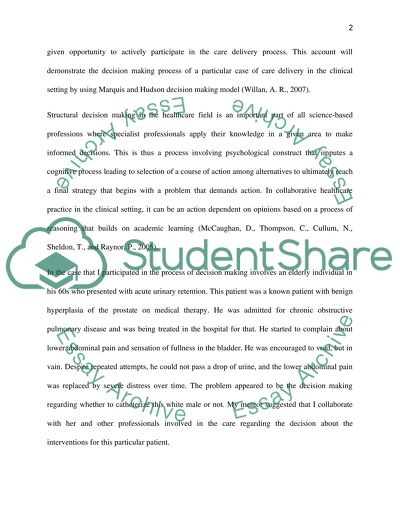 Care Management Decision Making in Practice