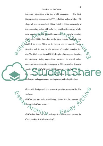 A study on business development and strategy of Starbucks in China