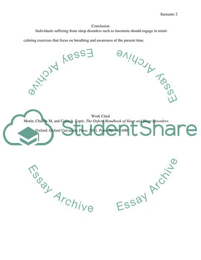 Name And describe 3 types of sleep disorders