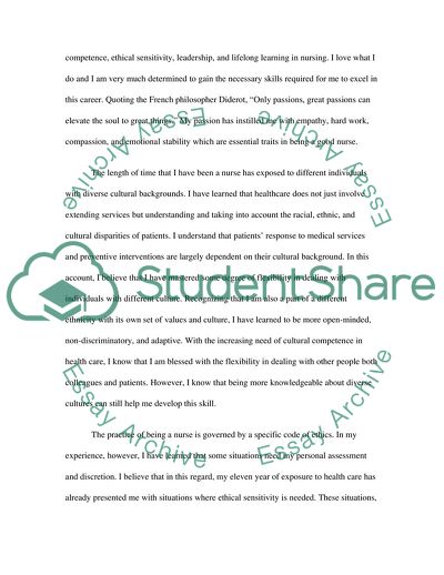 Development in Preparation for the Nursing