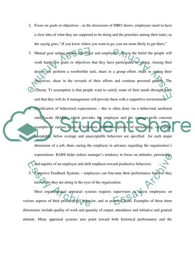 Developing a Perfomance Appraisal System