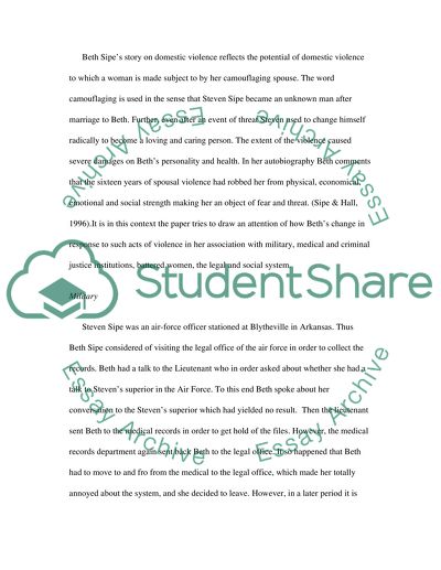 I Am Not Your Victim as an Autobiographical Treatise Presented by Beth Sipe