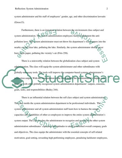 Classes of System Administration