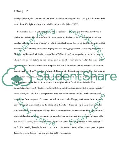 Sin in The Kite Runner