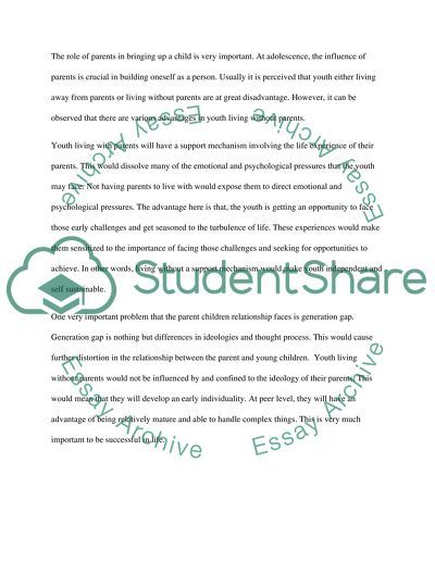 Advantages for Young people live with out Parents