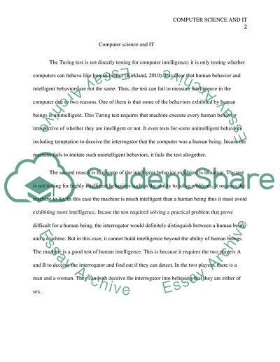 Computer Science and IT