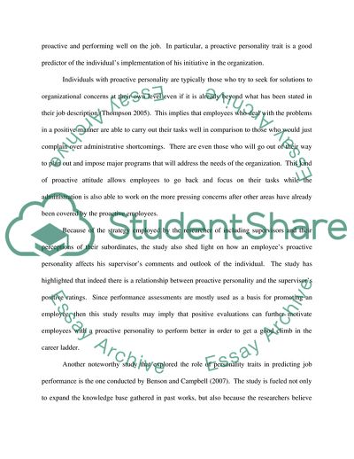 The Role of Personality Traits in Predicting Future Job Performance