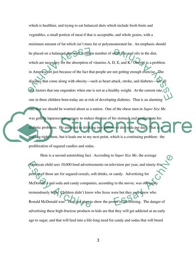 The film Super Size Me