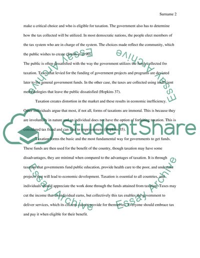 Governments and Taxation Systems