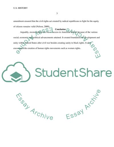 Outcomes of American Reconstruction