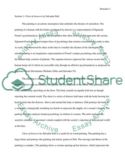 Comparison of Desk Suit with Chest of Drawers in Relation to Surrealism
