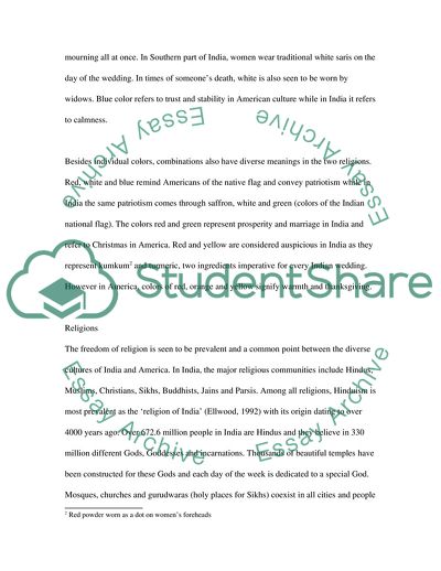 Indian Culture vs American Culture