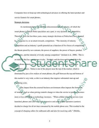 Nokia Strategy for Industry Leadership