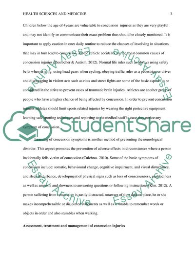 Traumatic Brain Injurys Severity Assessment, Treatment and Rehabilitation - Concussion Prevention is Better than Cure