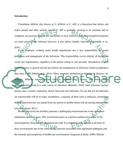 Clostridium Difficile Infection Prevention and Control