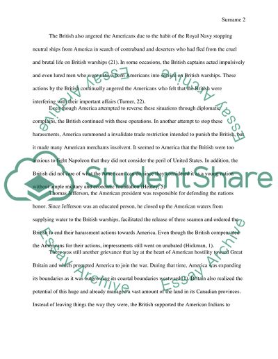 The United States and the War of 1812