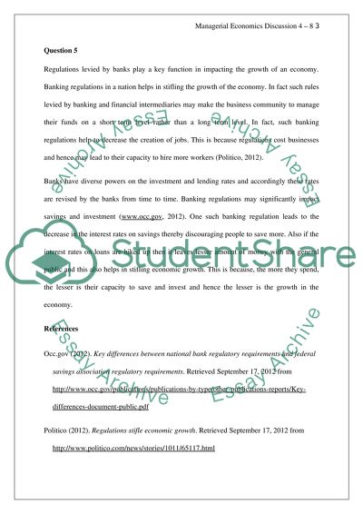 Managerial Economics Discussion