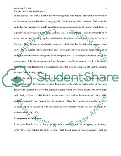 Caring for the Person with Diabetes